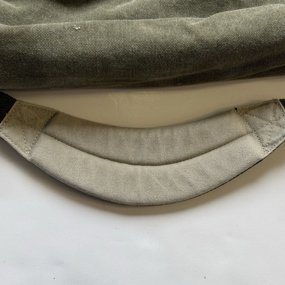 L.L. Bean Vintage Canvas Adventure Duffle‎ Bag HP Invent!! Olive Green Two Tone